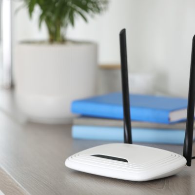 Modern,Wi-fi,Router,Indoors.,Space,For,Text