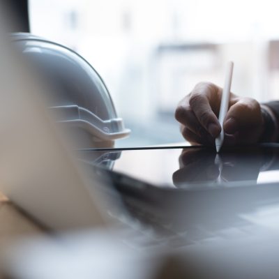 Male,Engineer,Or,Architecture,Man,Working,With,Autocad,Program,On